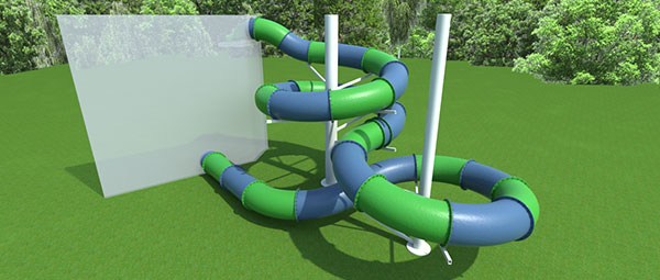 600x255 Goh20 Waterglijbaan Groenoord 65 meter lange GoH20 Challenger voor zwembad Optisport Groenoord Watergames & More