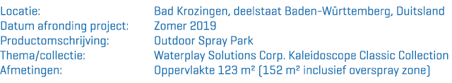 Productinformatie Referentiepagina Spray Park Aquarado Bad Krozingen Aquarado Bad Krozingen