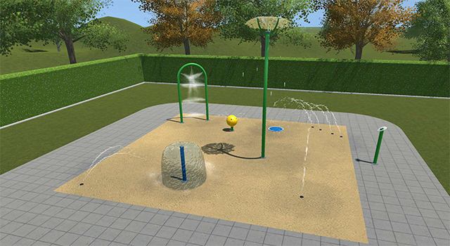Openluchtzwembad Aarweide Spray Park Render openluchtzwembad Aarweide