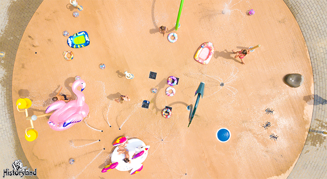 Watergames-&-More_Museumpark-Historyland_Spray-Park_Bovenaanzicht_met-logo Spray Park Themapark Historyland