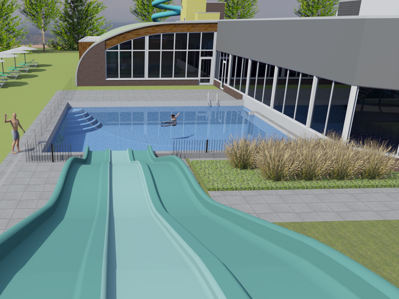 Watergames & More Superslider Render Sportcentrum Rozengaarde Formaat Aangepast