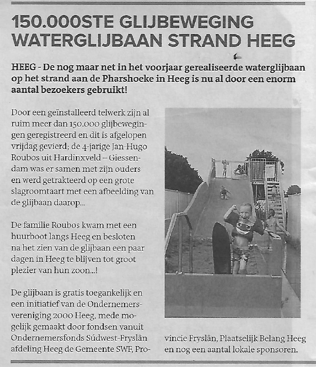 Watergames & More_Waverider_Strand Heeg_Krantenknipsel Groot Sneek 27-08-2020 (2)