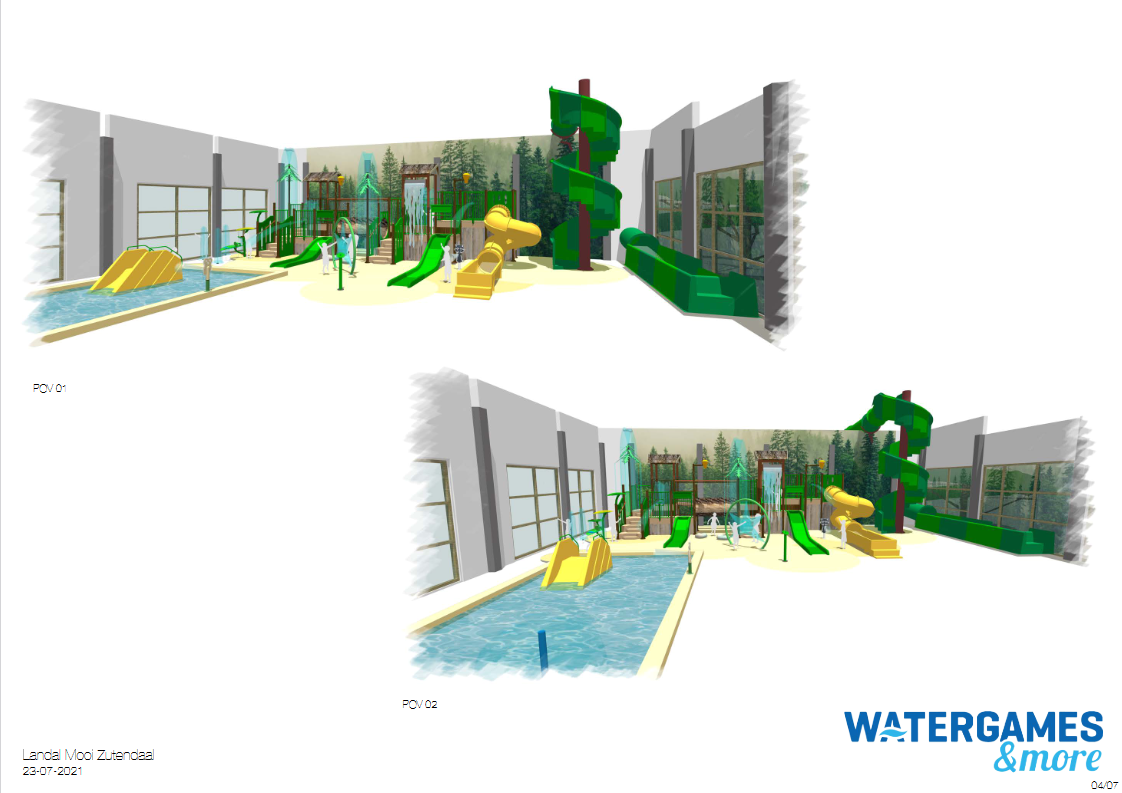 Watergames & More Landal Mooi Zutendaal Ontwerp Waterspeelstructuur Waterglijbaan Waterattractie (3)