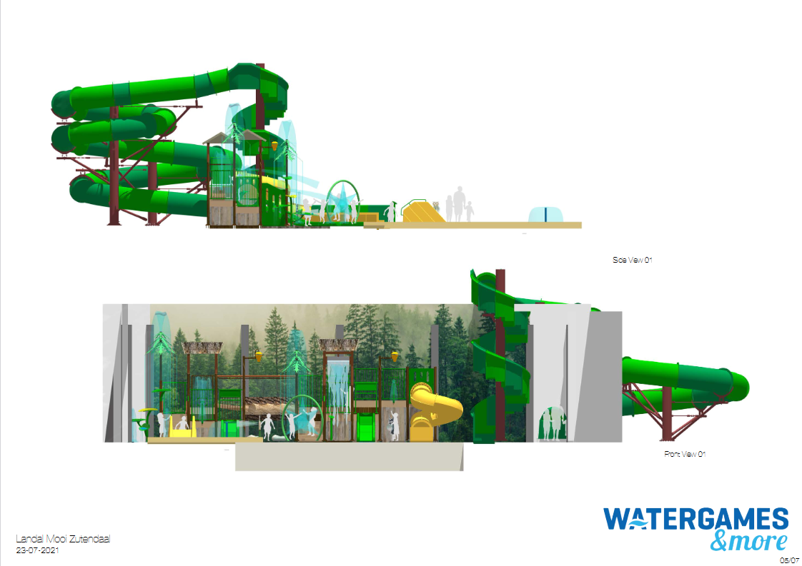 Watergames & More Landal Mooi Zutendaal Ontwerp Waterspeelstructuur Waterglijbaan Waterattractie (4)